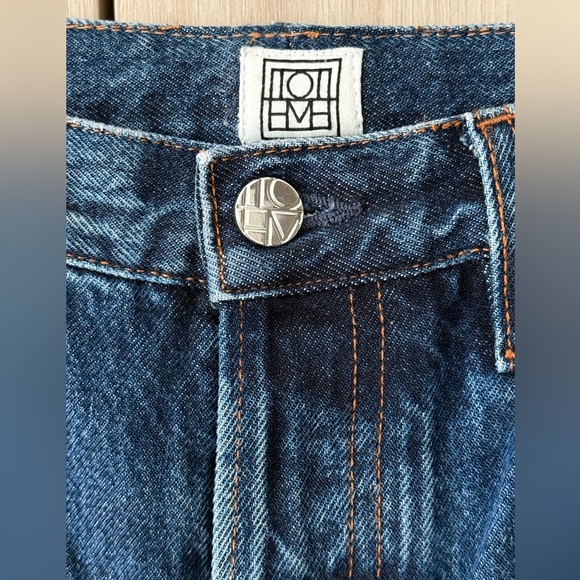 TOTEME Classic cut denim full length dark blue - Picture 8 of 9